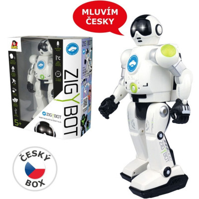 MaDe Zigybot reagující na český hlas 33 cm - bílý