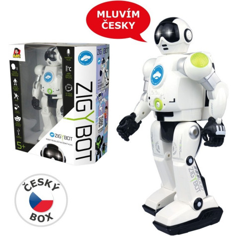 MaDe Zigybot reagující na český hlas 33 cm - bílý ~ 1