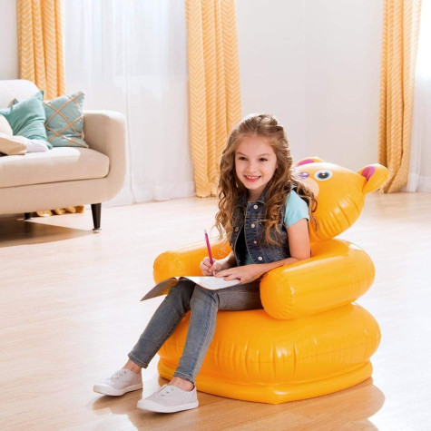 Intex 68556 Nafukovací křeslo zvířátko 65x64x75cm - žluté Medvěd ~ 3