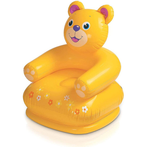 Intex 68556 Nafukovací křeslo zvířátko 65x64x75cm - žluté Medvěd ~ 4