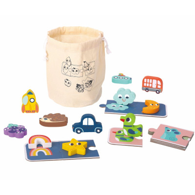 Tooky Toy Senzorické pexeso a puzzle