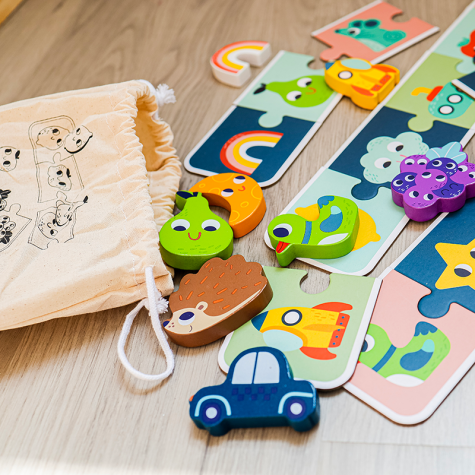 Tooky Toy Senzorické pexeso a puzzle ~ 2