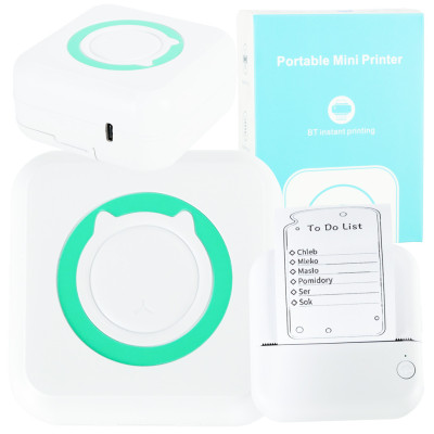 KIK Mini termotiskárna štítků USB čtvercová - modrá