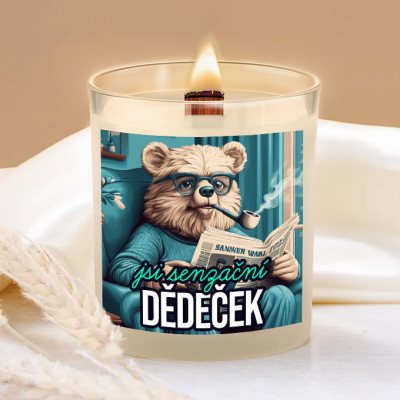 Ahome Svíčka s praskajícím knotem 450g - Senzační dědeček