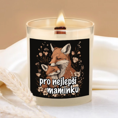 Ahome Svíčka s praskajícím knotem 450g - Pro maminku - lišky