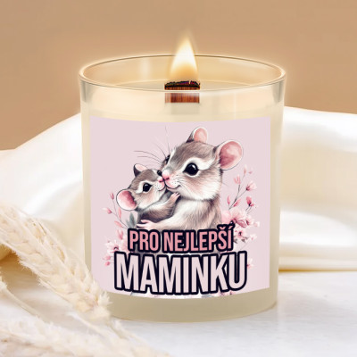 Ahome Svíčka s praskajícím knotem 450g - Pro maminku - myšky