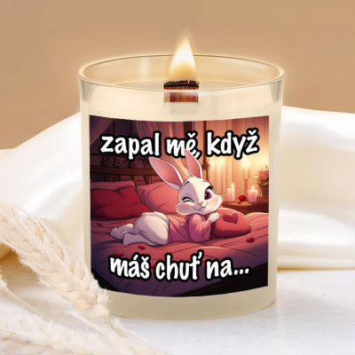 Ahome Svíčka s praskajícím knotem 450g - Paní králíková