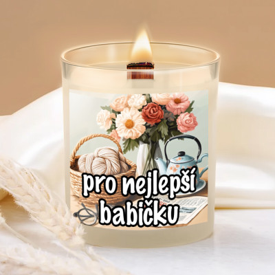 Ahome Svíčka s praskajícím knotem 450g - Pro babičku