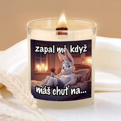 Ahome Svíčka s praskajícím knotem 450g - Pan králík
