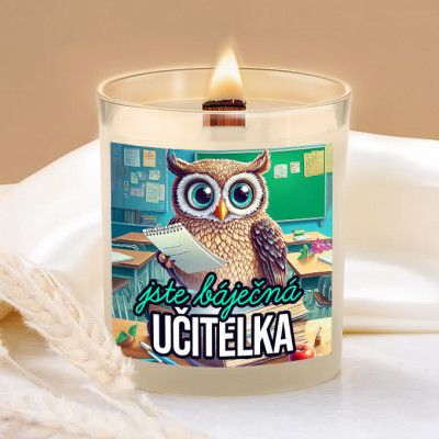 Ahome Svíčka s praskajícím knotem 450g - Báječná učitelka