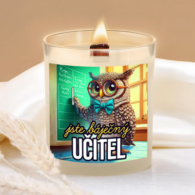 Ahome Svíčka s praskajícím knotem 450g - Báječný učitel