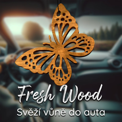 Ahome Dřevěná vůně do auta - Motýl