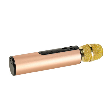 KIK Bezdrátový karaoke bluetooth mikrofon - zlatý ~ 3