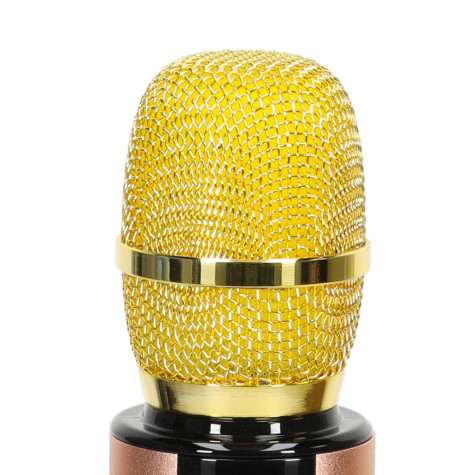 KIK Bezdrátový karaoke bluetooth mikrofon - zlatý ~ 5