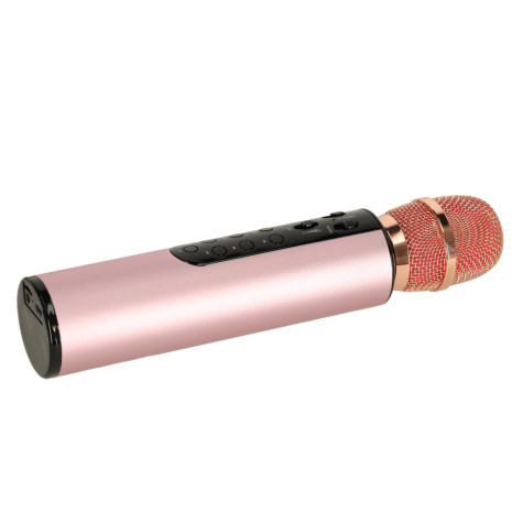 KIK Bezdrátový karaoke bluetooth mikrofon - růžový ~ 3
