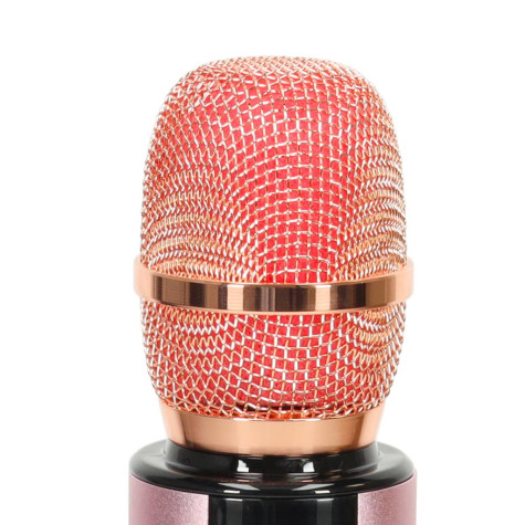 KIK Bezdrátový karaoke bluetooth mikrofon - růžový ~ 5