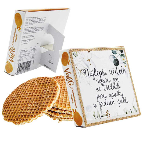 Vafle s karamelovou náplní v krabičce 80 g - Nejlepší učitelé ~ 1