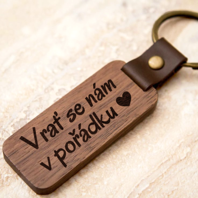 Ahome Dřevěná klíčenka - Vrať se nám v pořádku