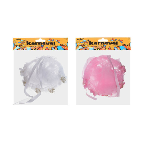Wiky Set karneval Čelenka se závojem - bílý ~ 5
