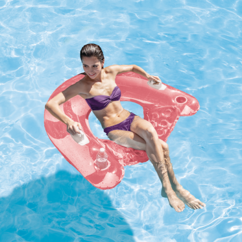 Intex 58859 Lehátko sedací nafukovací 147x99cm - růžové ~ 1
