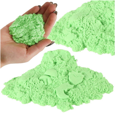 KIK Kinetický písek 1 kg v sáčku - zelený