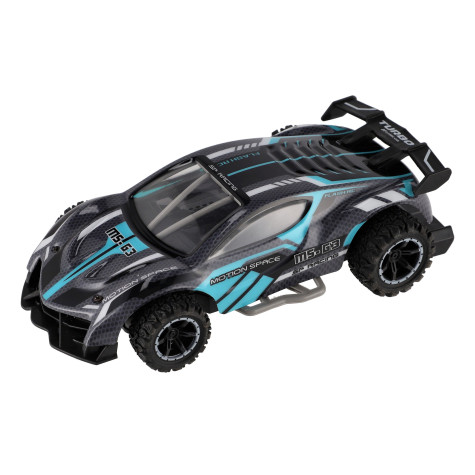 Auto RC sportovní plast 2,4GHz 20cm na baterie šedo-tyrkysové ~ 2