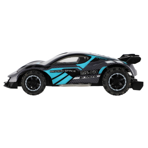 Auto RC sportovní plast 2,4GHz 20cm na baterie šedo-tyrkysové ~ 4