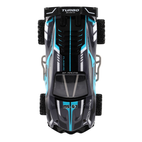 Auto RC sportovní plast 2,4GHz 20cm na baterie šedo-tyrkysové ~ 7