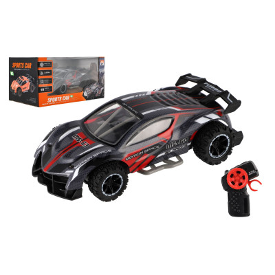 Auto RC sportovní plast 2,4GHz 20cm na baterie šedo-červené