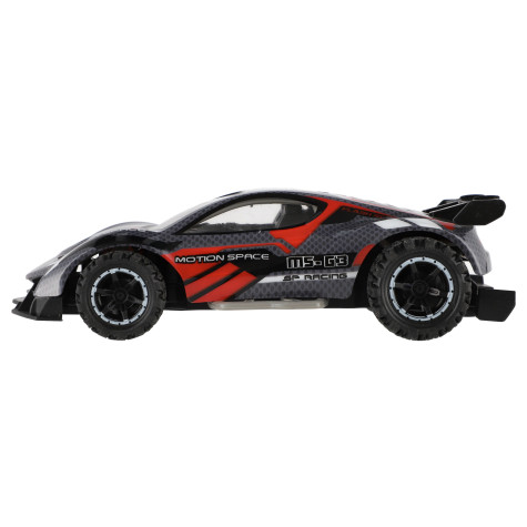 Auto RC sportovní plast 2,4GHz 20cm na baterie šedo-červené ~ 4