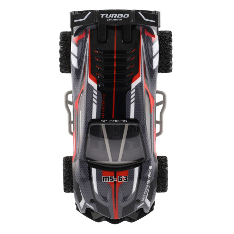Auto RC sportovní plast 2,4GHz 20cm na baterie šedo-červené ~ 7