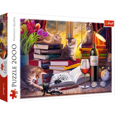TREFL Puzzle Kočičí večer 2000 dílků