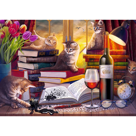 TREFL Puzzle Kočičí večer 2000 dílků ~ 2