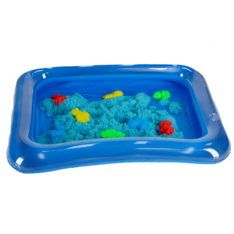 KIK Kinetický písek v boxu 1 kg s formičkami - modrý ~ 2