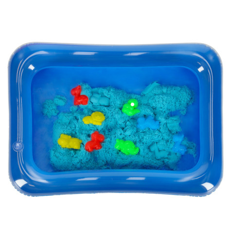 KIK Kinetický písek v boxu 1 kg s formičkami - modrý ~ 3