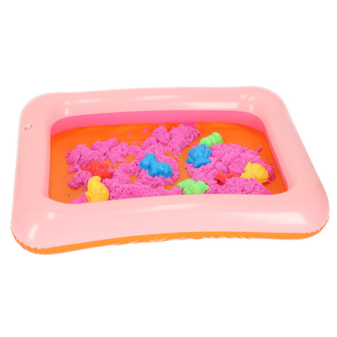 KIK Kinetický písek v boxu 1 kg s formičkami - růžový ~ 2