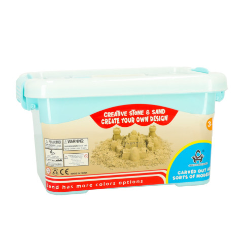KIK Kinetický písek v boxu 1 kg s formičkami - růžový ~ 8