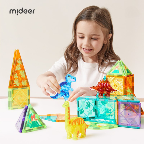 Mideer Barevná magnetická stavebnice Dinosauři 48 ks ~ 3