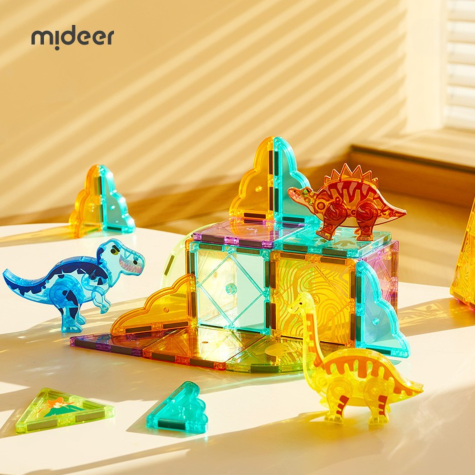 Mideer Barevná magnetická stavebnice Dinosauři 48 ks ~ 5