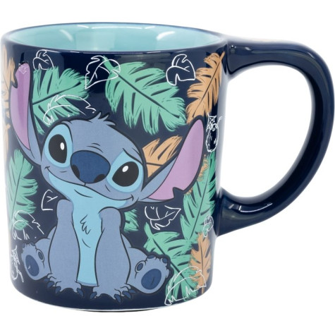 STOR Hrneček keramický s protiskluzovým dnem 295 ml Stitch ~ 2