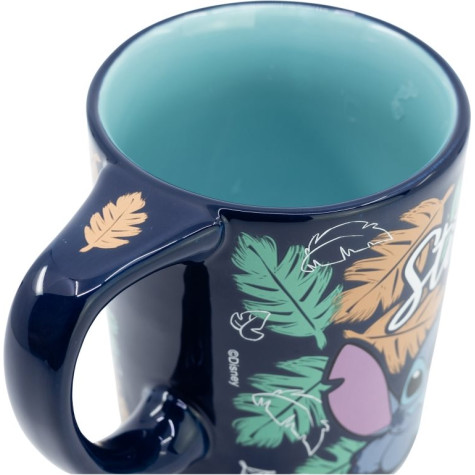 STOR Hrneček keramický s protiskluzovým dnem 295 ml Stitch ~ 3