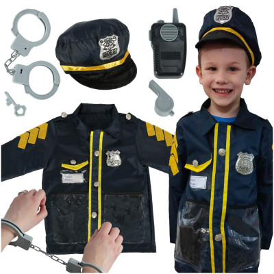 KIK Karnevalový kostým Policista s pouty dětský 3-8 let