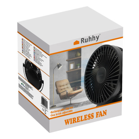 Bezdrátový stolní ventilátor černý Ruhhy 25567 ~ 3