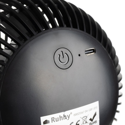 Bezdrátový stolní ventilátor černý Ruhhy 25567 ~ 7