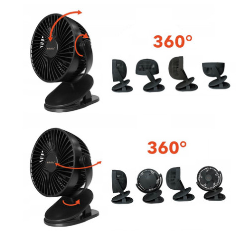 Bezdrátový stolní ventilátor černý Ruhhy 25567 ~ 10