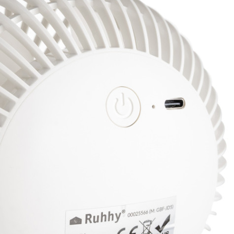 Bezdrátový stolní ventilátor bílý Ruhhy 25566 ~ 3