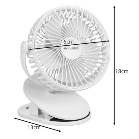 Bezdrátový stolní ventilátor bílý Ruhhy 25566 ~ 4