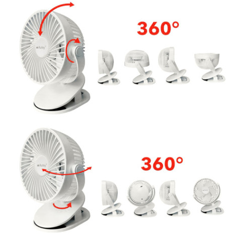 Bezdrátový stolní ventilátor bílý Ruhhy 25566 ~ 5