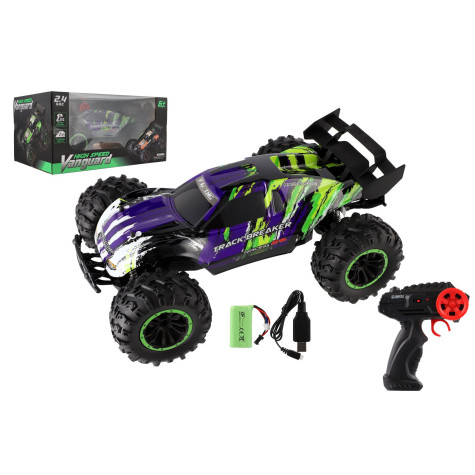 Auto RC Buggy rychlostní 2,4GHz plast 40cm dobíjecí pack+baterie fialové ~ 1