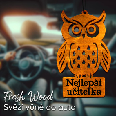 Ahome Dřevěná vůně do auta - Nejlepší učitelka